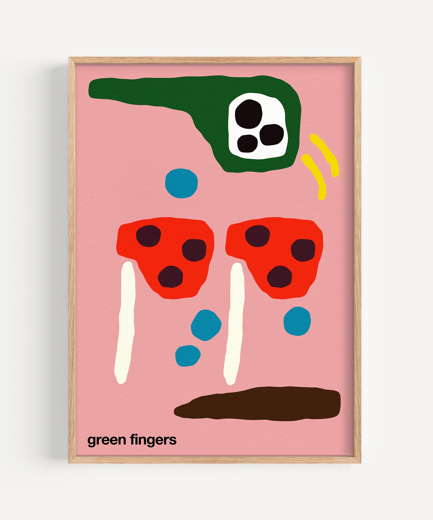 Green Fingers Print - Pink