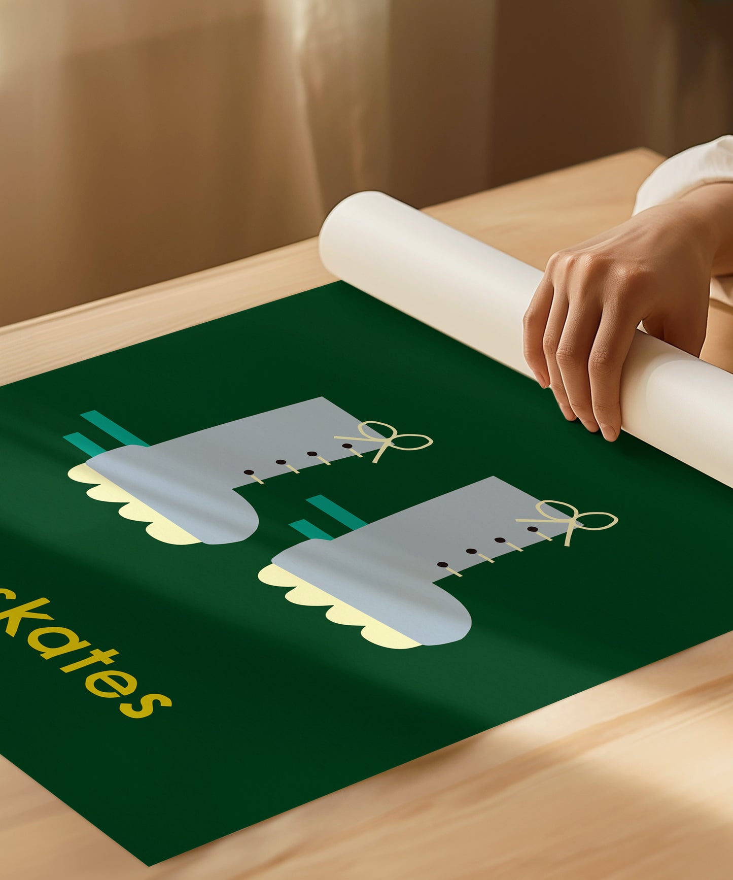I for Ice Skates Print