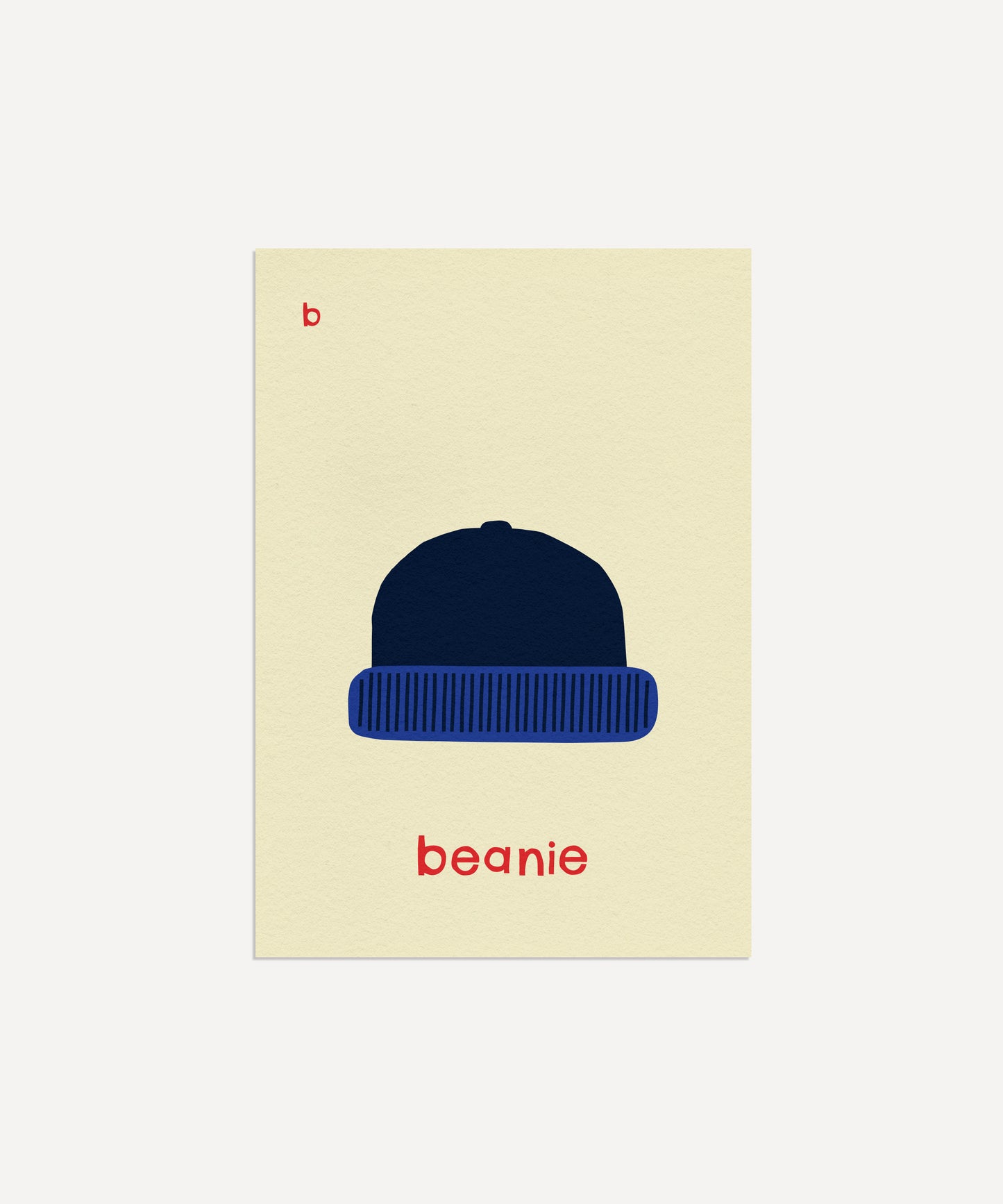 B for Beanie Print