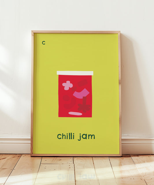 C for Chilli Jam Print