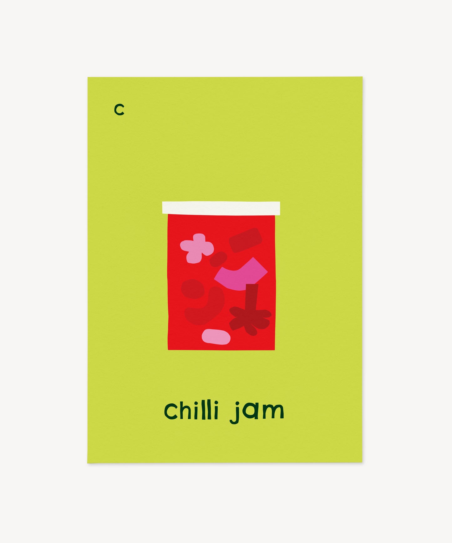 C for Chilli Jam Print