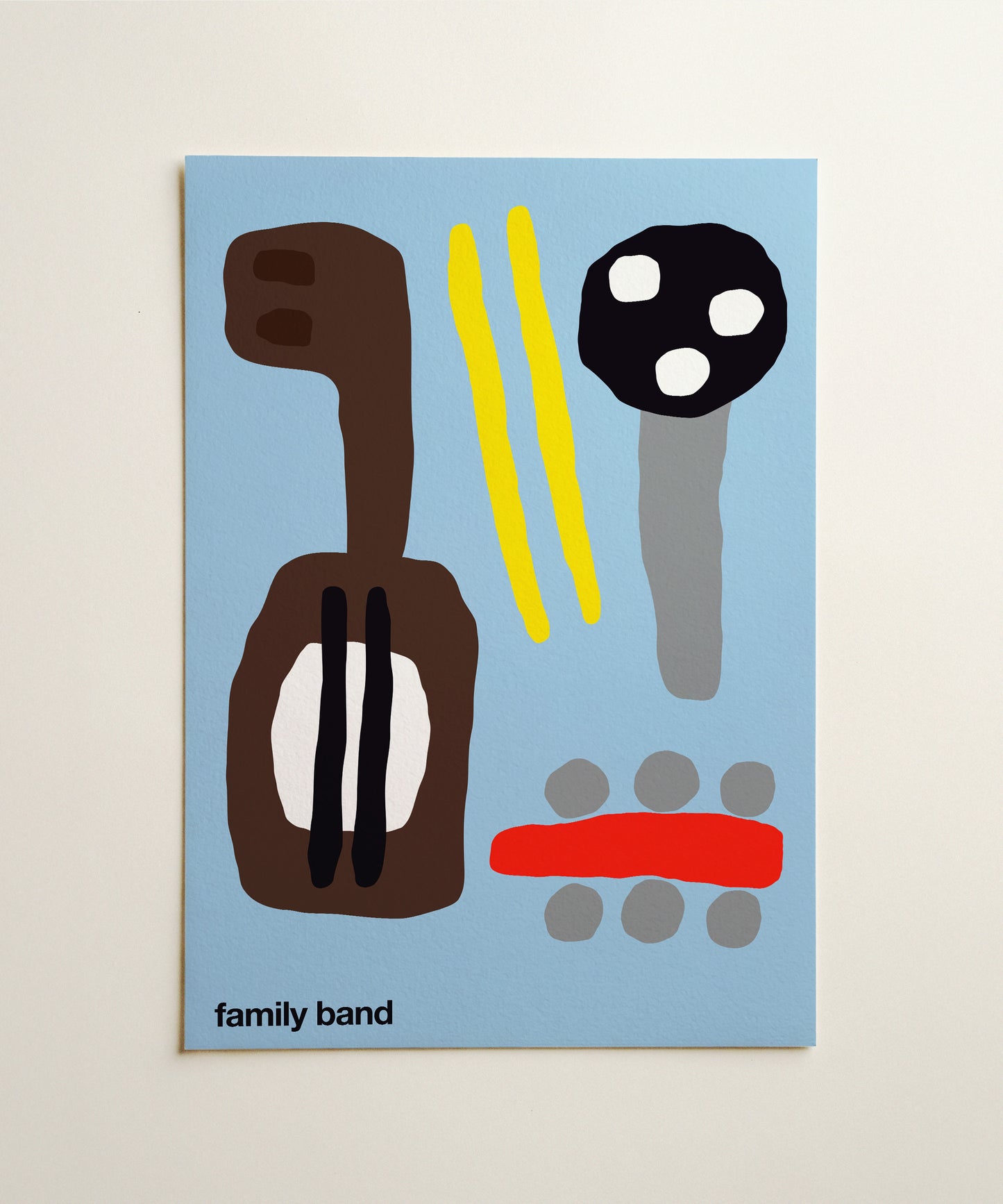 Family Band Print - Blue