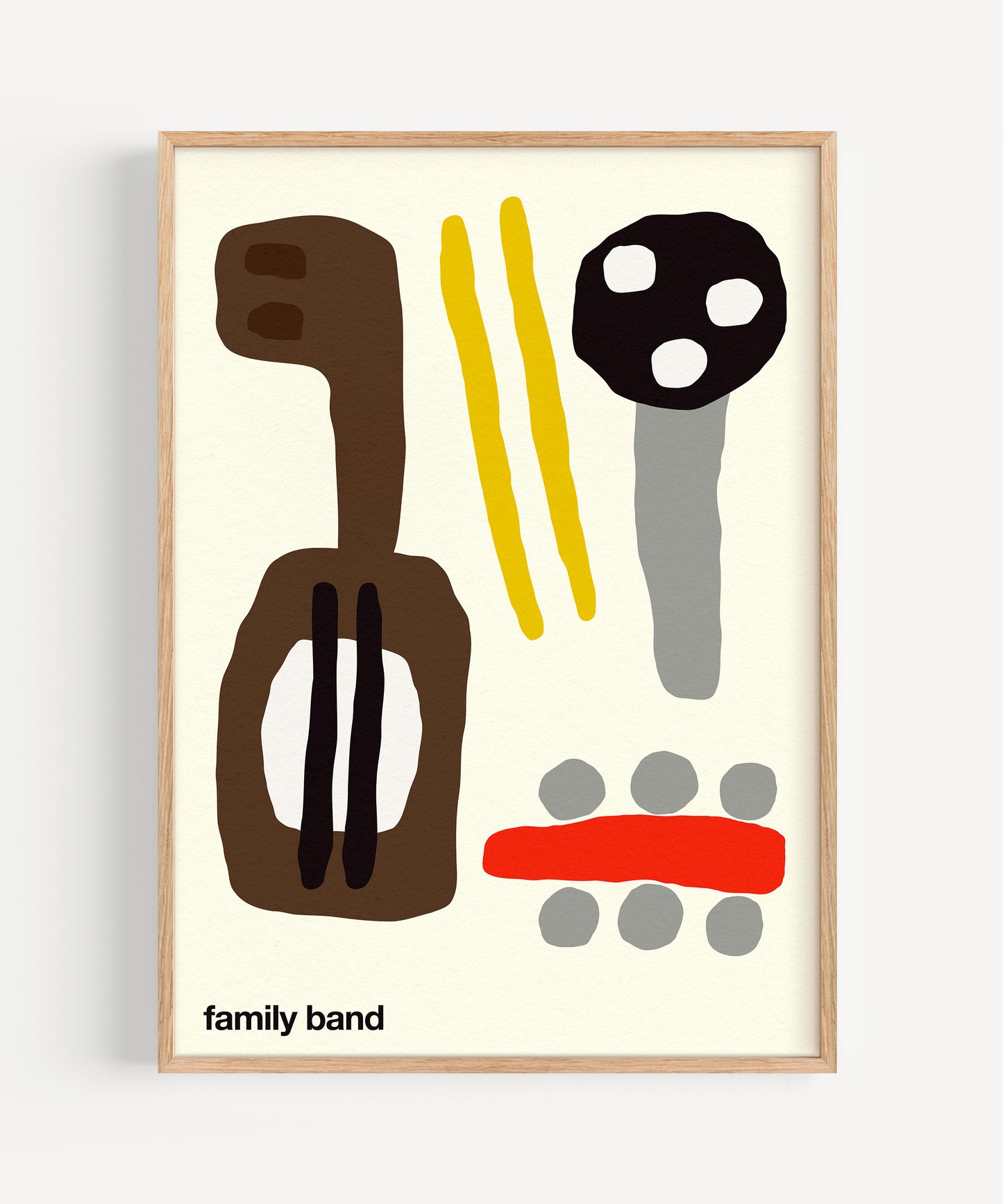 Family Band Print - Cream