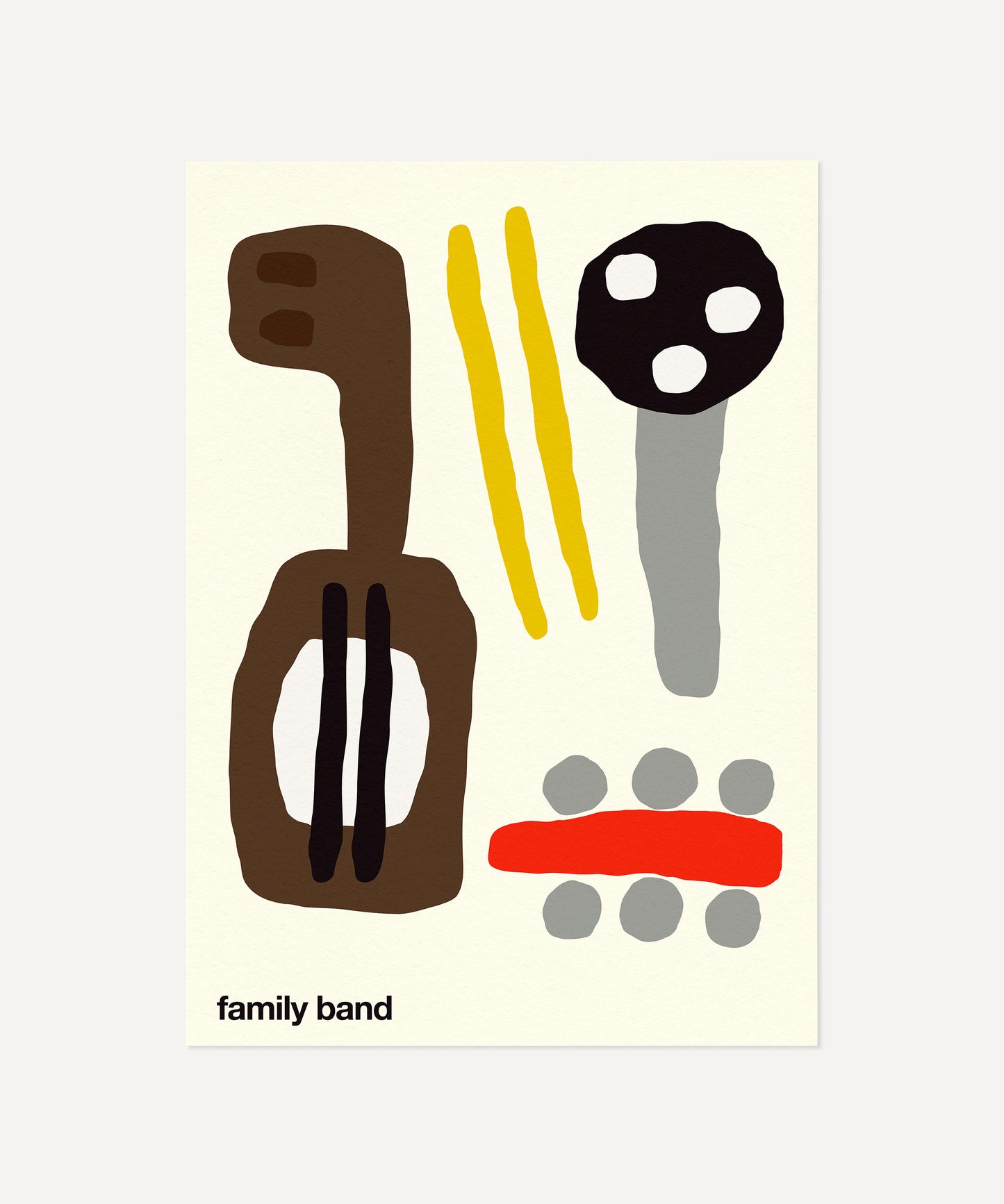 Family Band Print - Cream