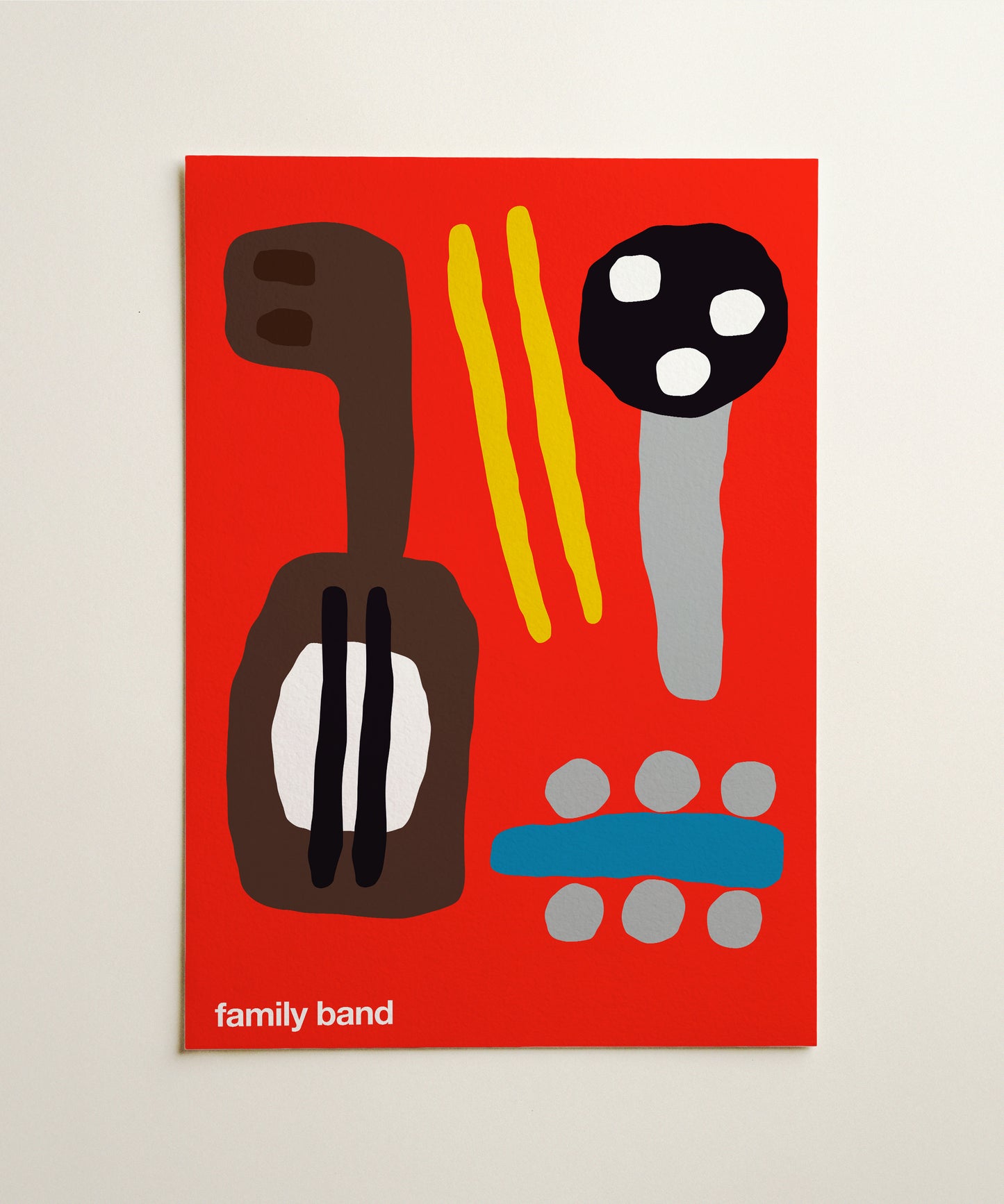 Family Band Print - Red