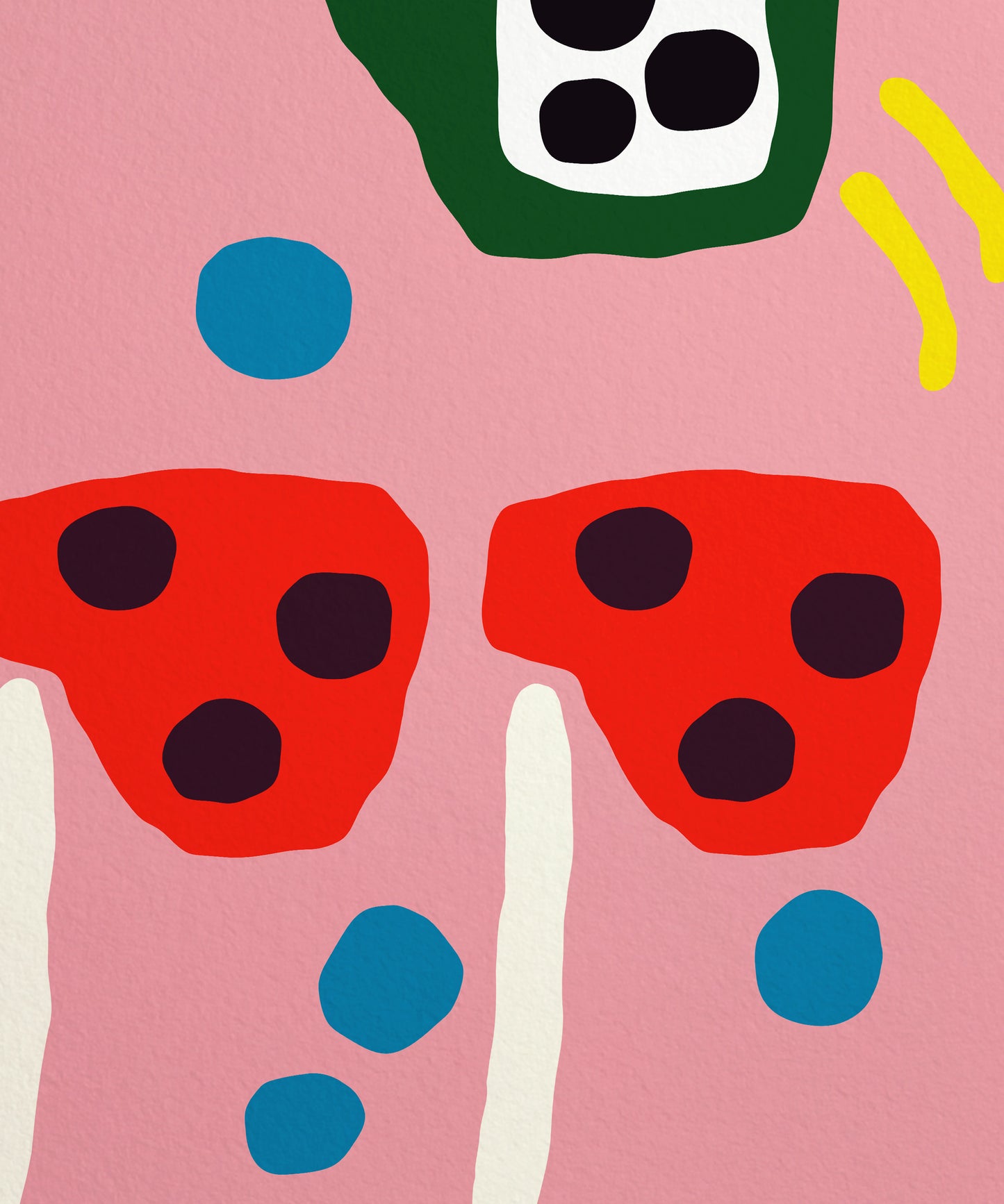 Green Fingers Print - Pink