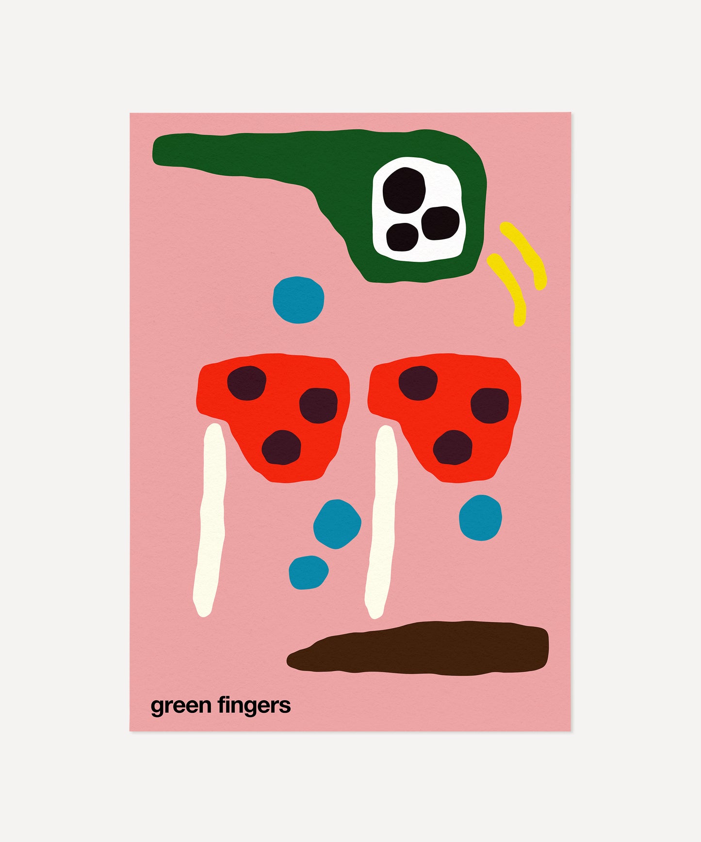 Green Fingers Print - Pink