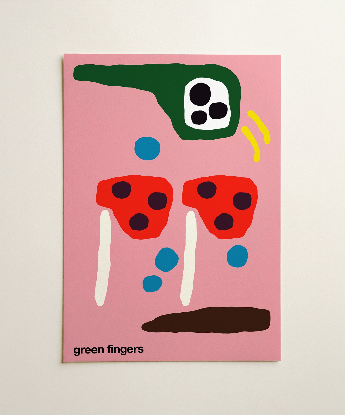 Green Fingers Print - Pink