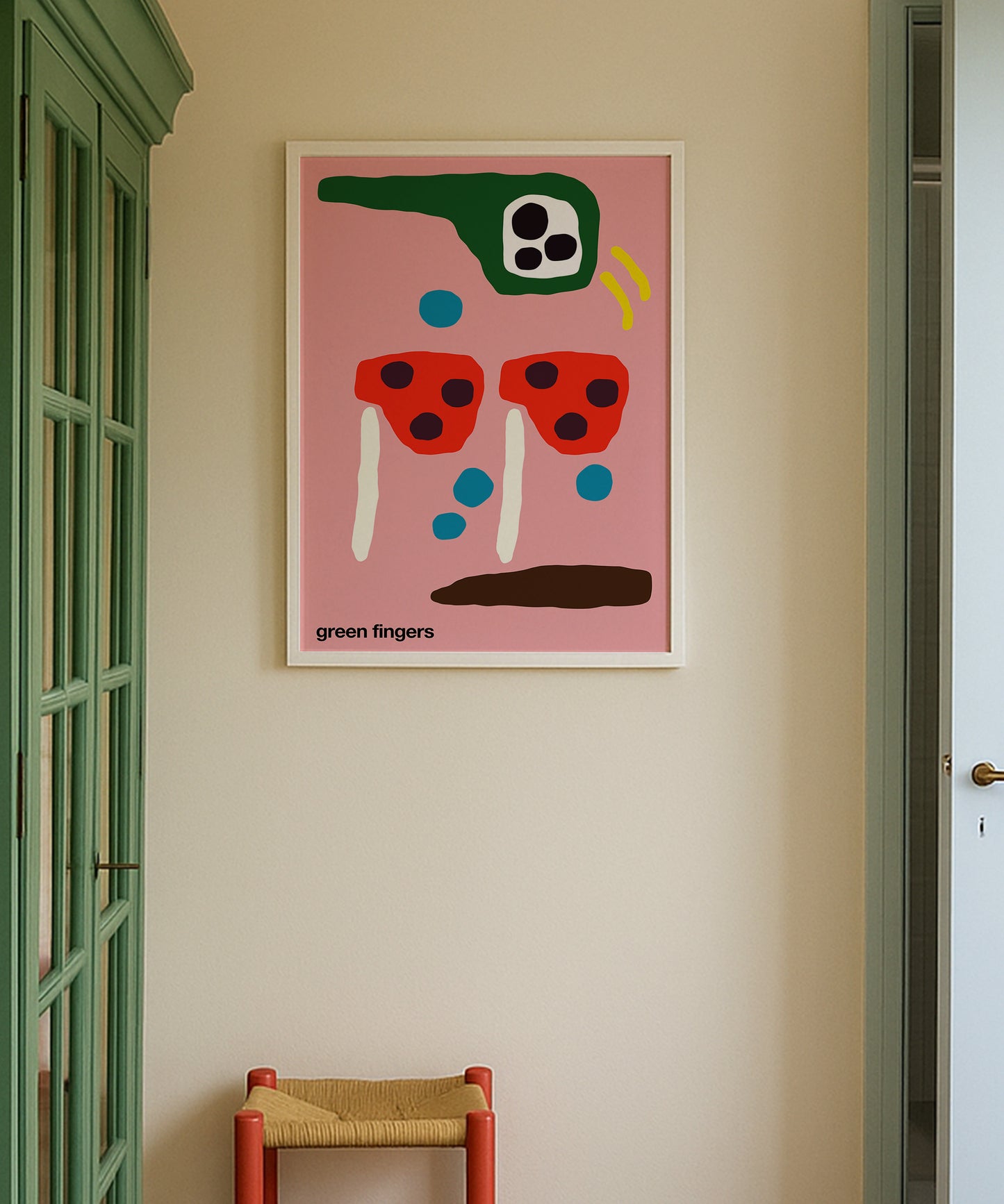 Green Fingers Print - Pink