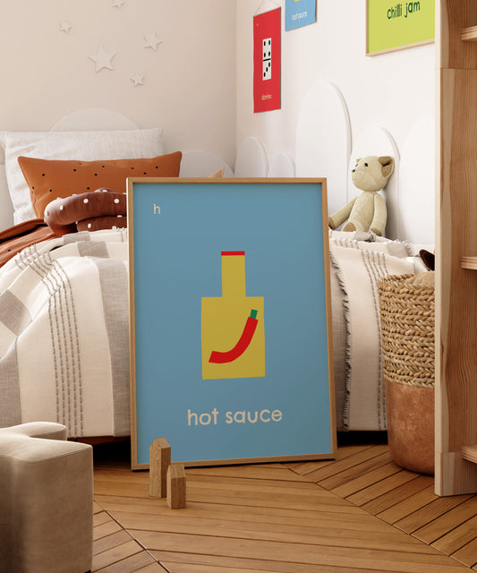 H for Hot Sauce Print