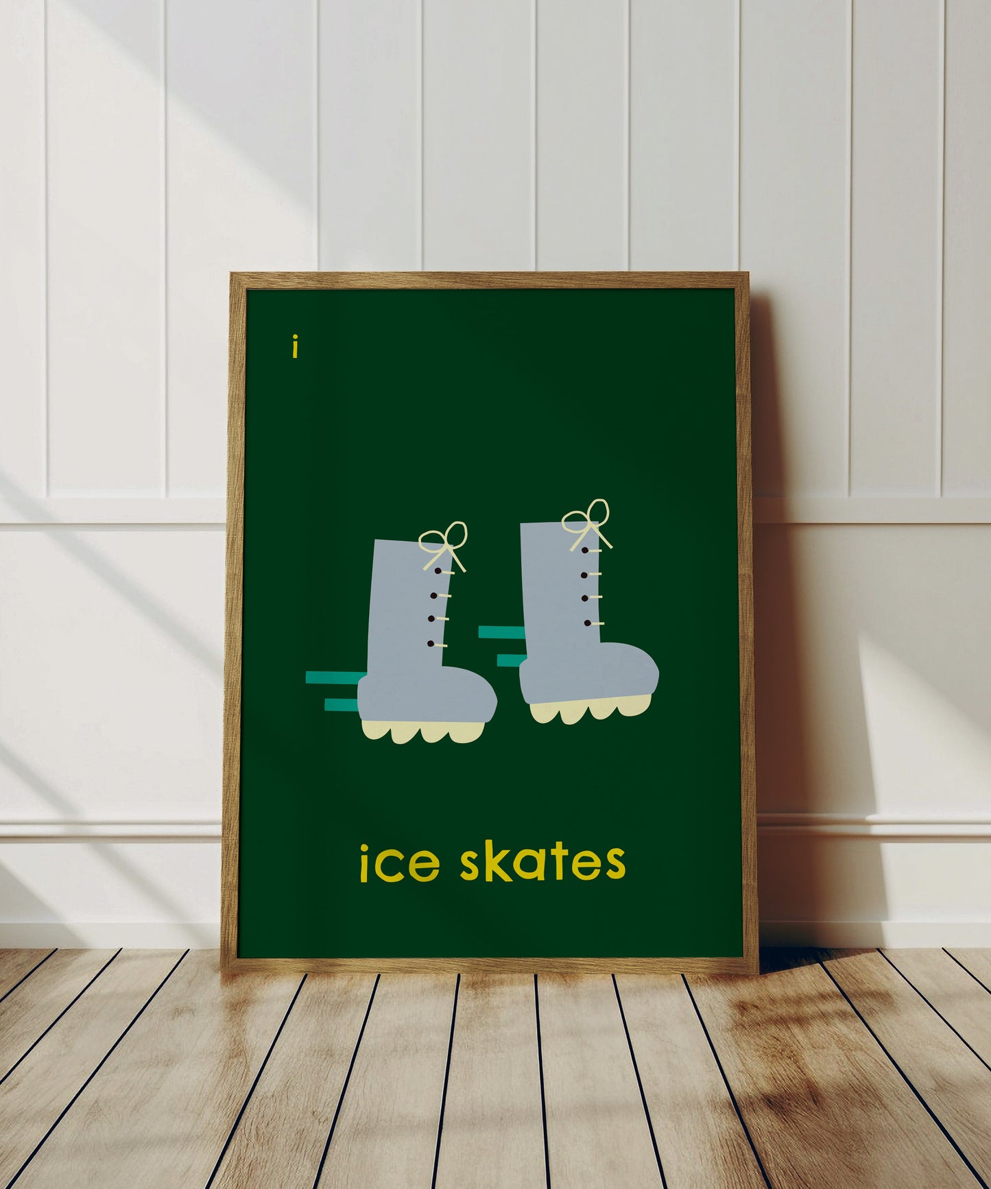 I for Ice Skates Print