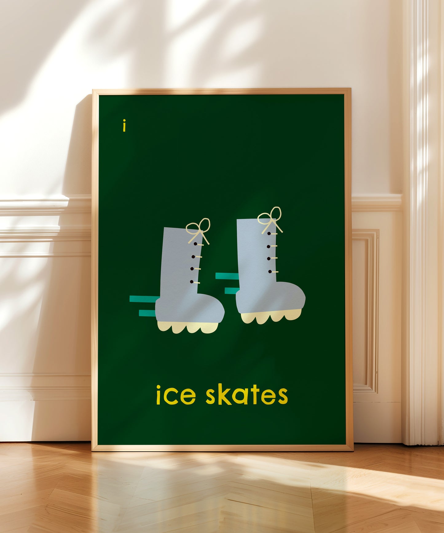 I for Ice Skates Print