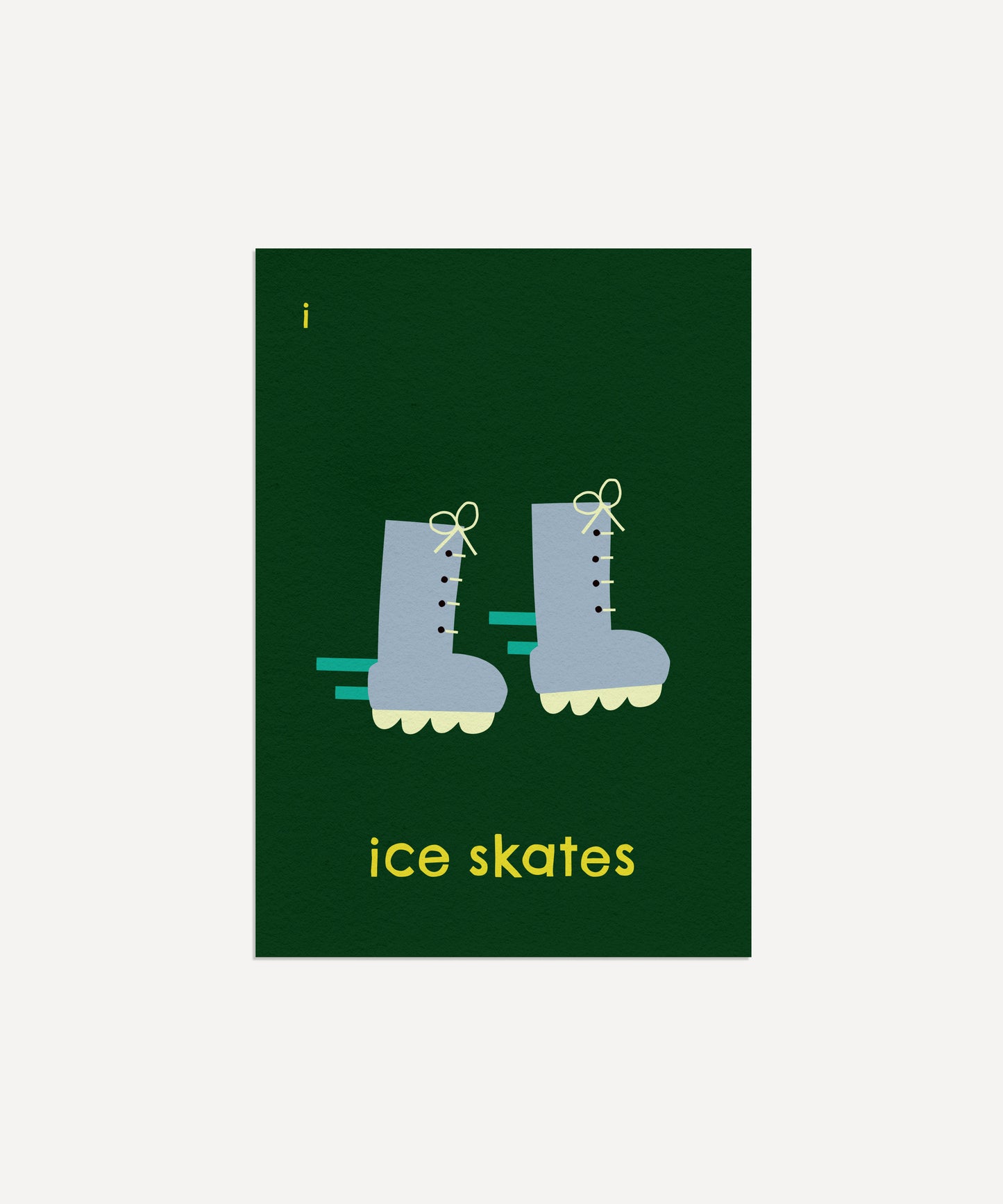 I for Ice Skates Print