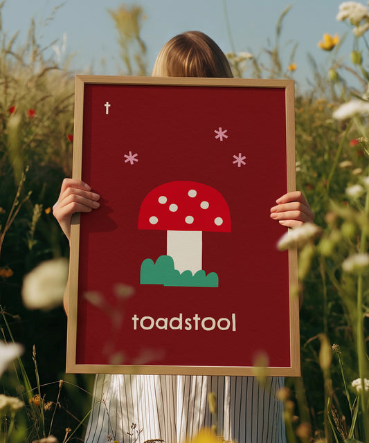 T for Toadstool Print