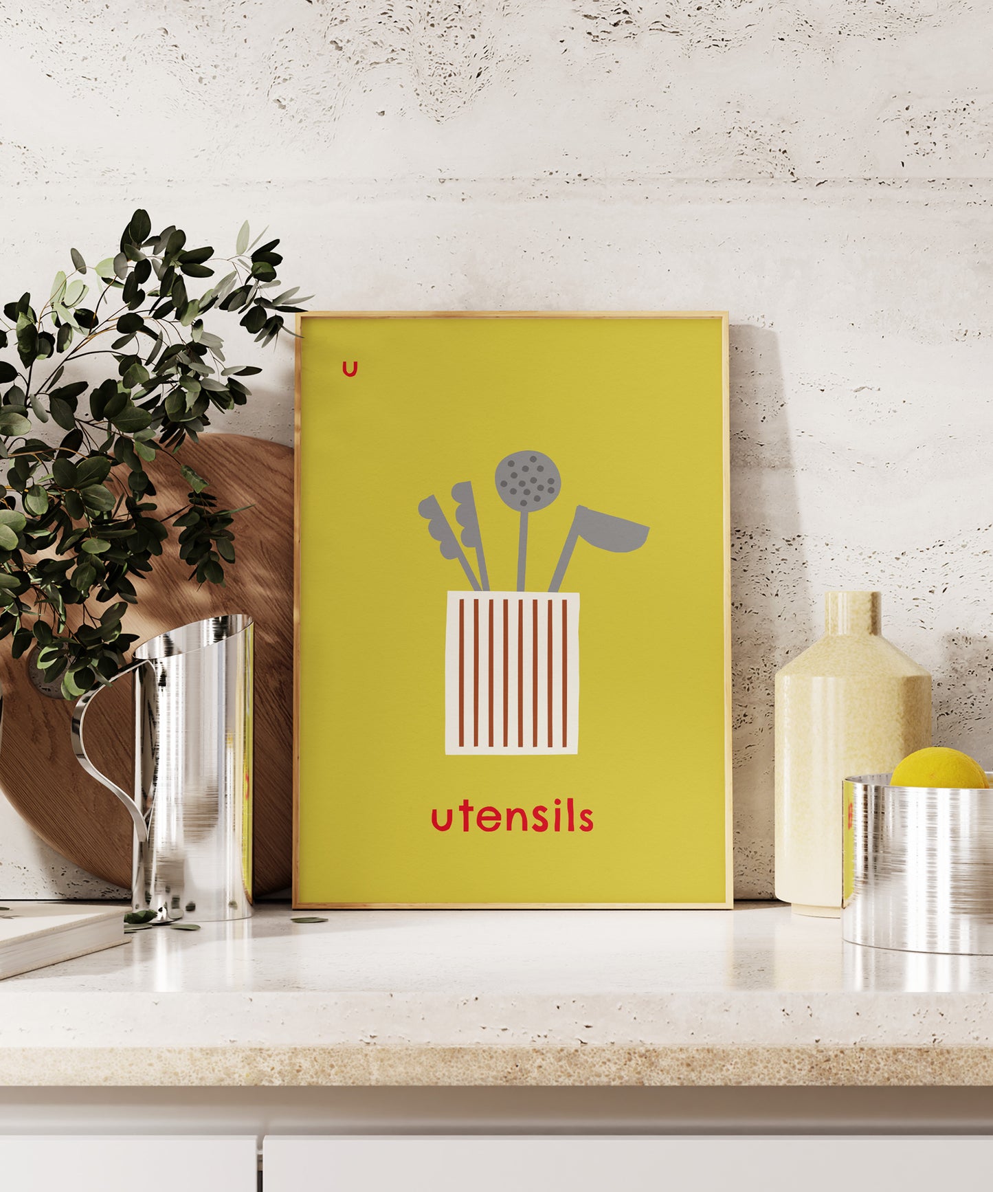 U for Utensils Print