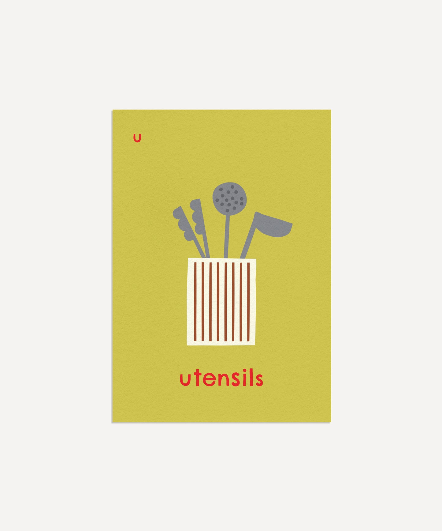 U for Utensils Print