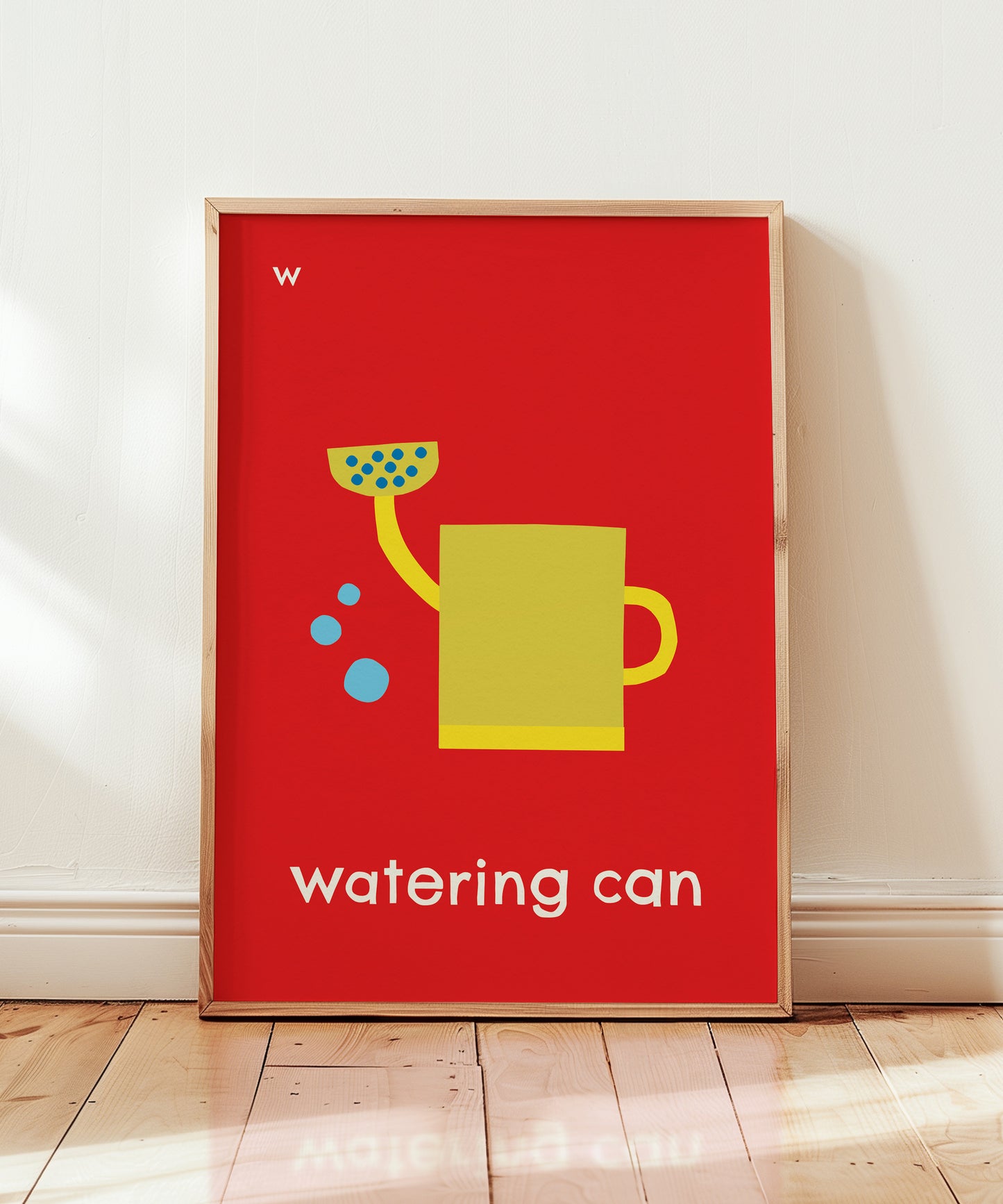 W for Watering Can Print