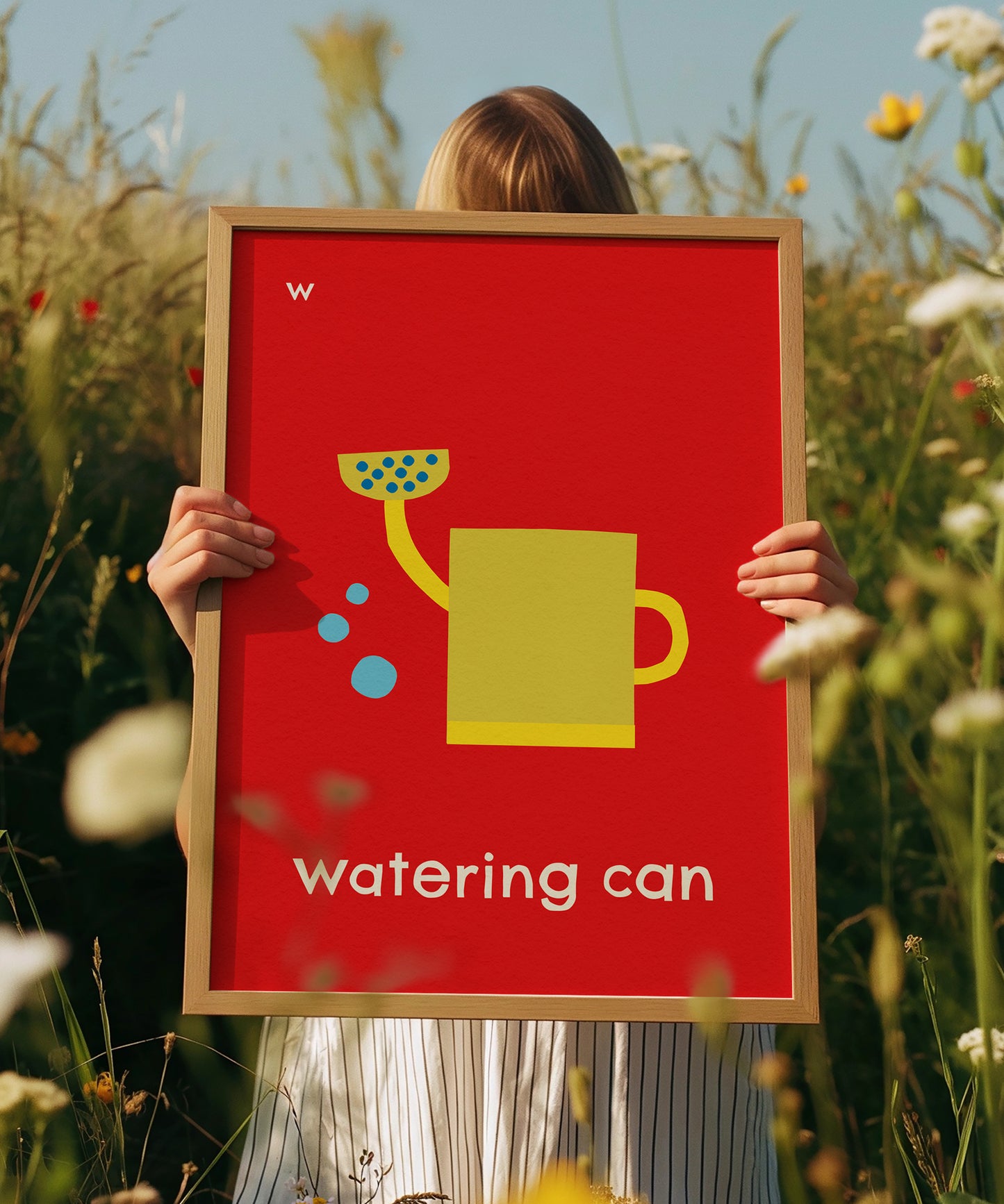 W for Watering Can Print