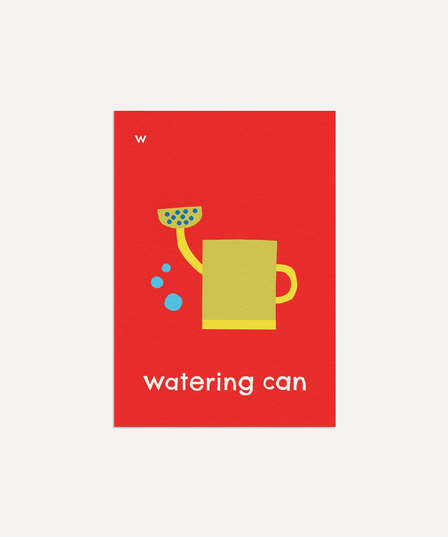 W for Watering Can Print